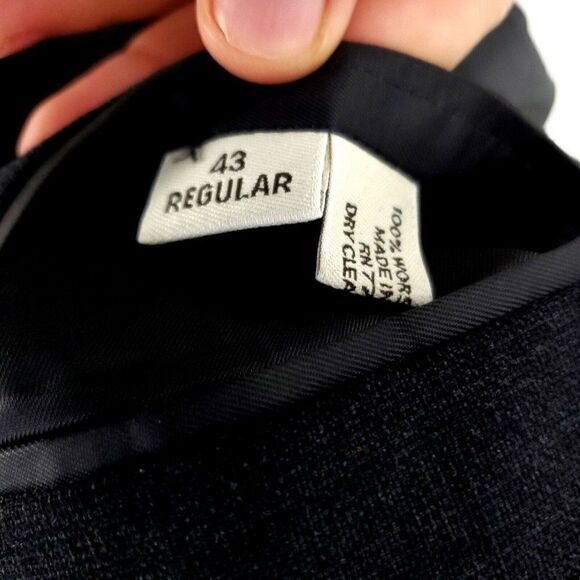 Pronto Uomo Lessona Natural Stretch Worsted Wool 2 Button Blazer 42R Gray Check - Picture 9 of 12